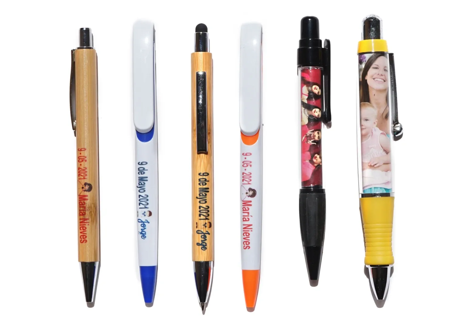 Bolígrafos personalizados con nombres y diseños