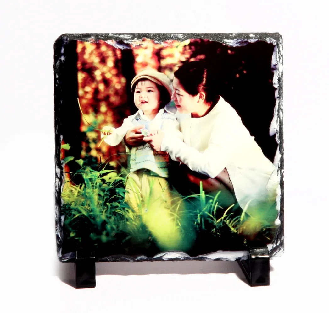 Ejemplo de acabado fotográfico sobre piedra personalizada
